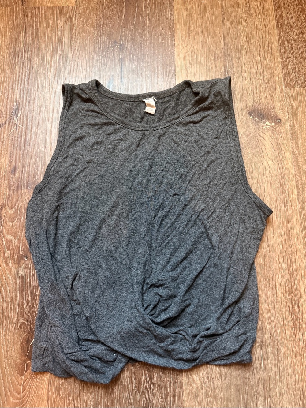 ALO Yoga Charcoal Twist-Front Tank